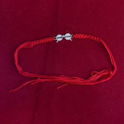 925 Sterling Silver Cool Bro Rakhi | Red Thread Rakhi for Raksha Bandhan