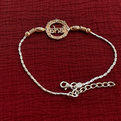 925 Silver Rosegold Rakhi