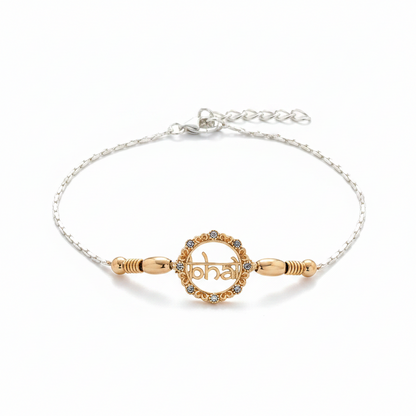 925 Silver Rosegold Rakhi