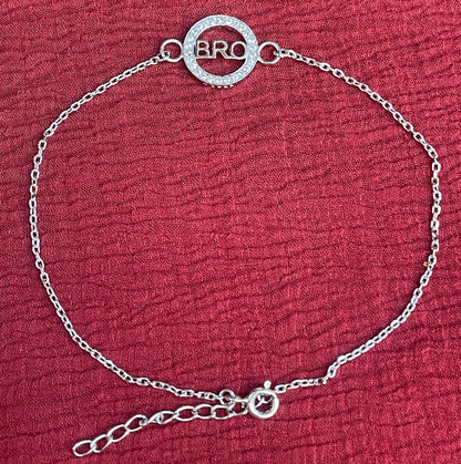 925 Sterling Silver BRO Rakhi | Handcrafted Silver Rakhi for Raksha Bandhan