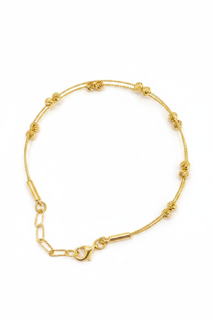 Gold Beads Blossom kada - single piece