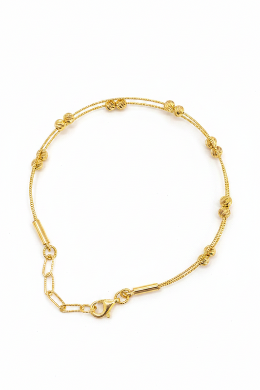 Gold Beads Blossom kada - single piece