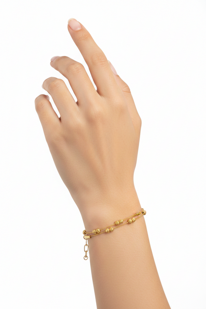 Gold Beads Blossom kada - single piece