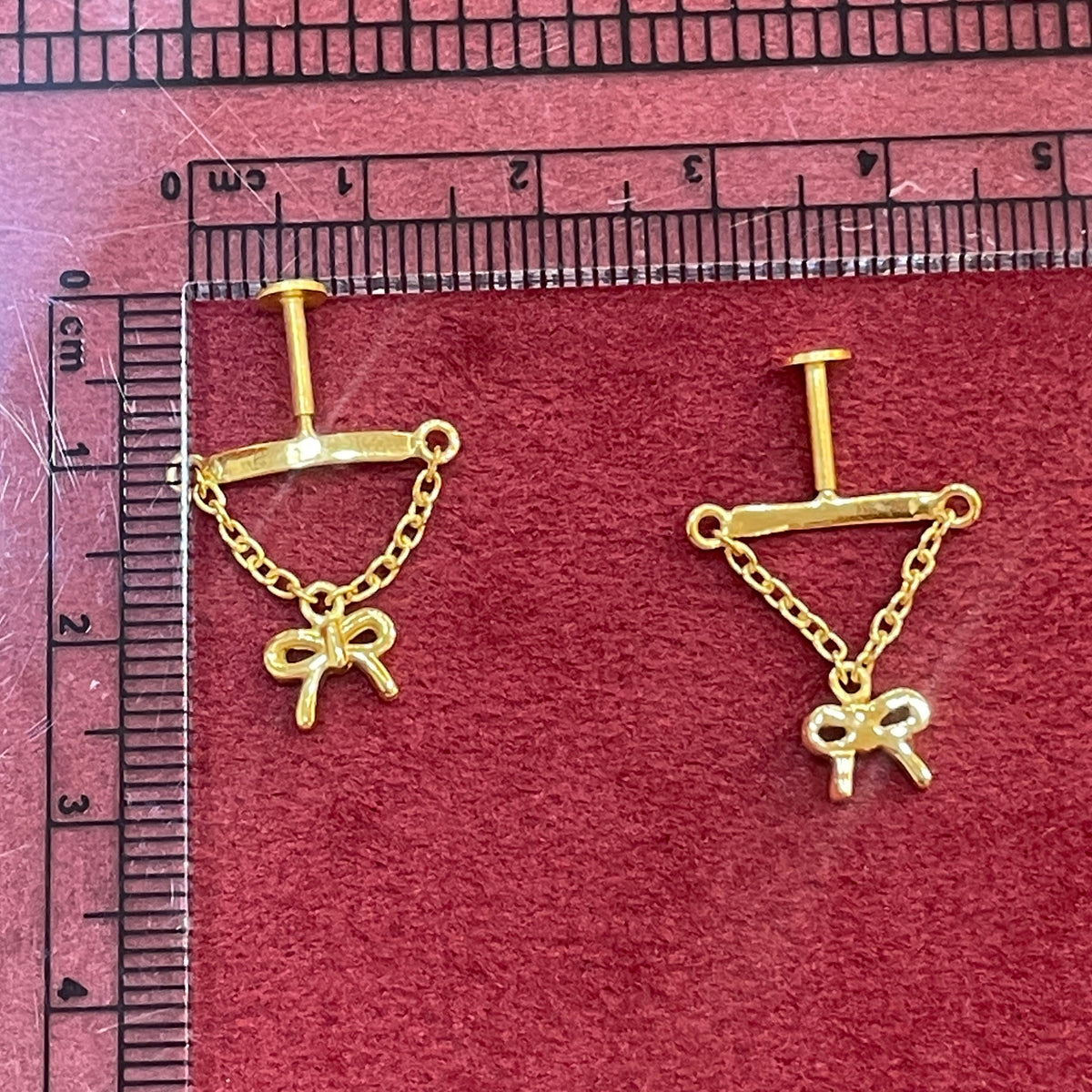 92.5 Silver Gold Plated Bow Bugadi - Pair