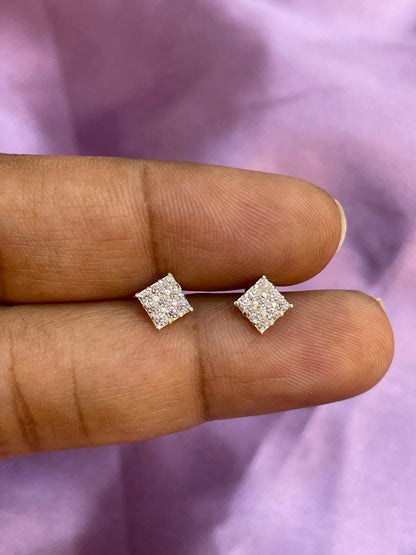 925 Silver square studs