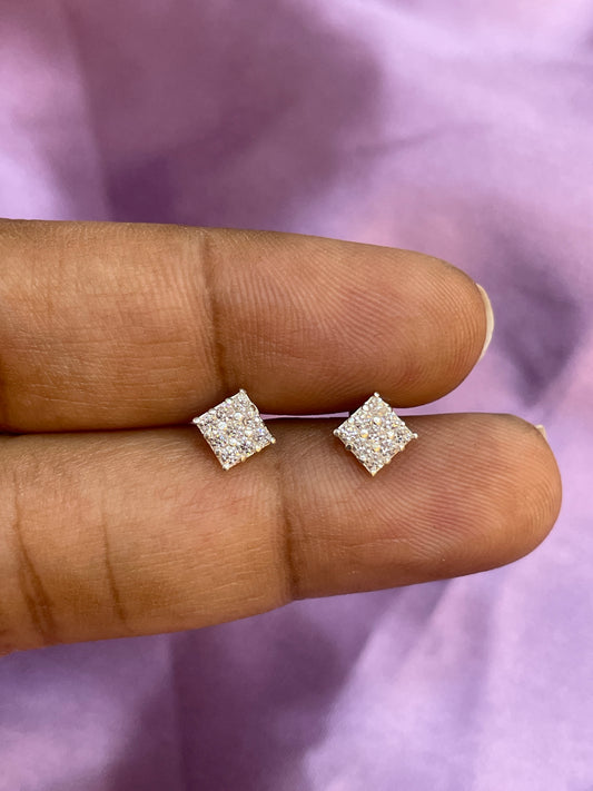925 Silver square studs
