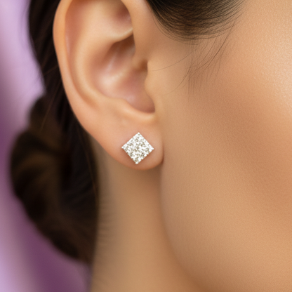 925 Silver square studs