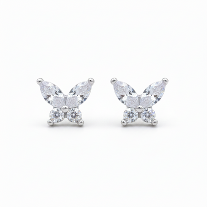 925 Silver butterfly studs