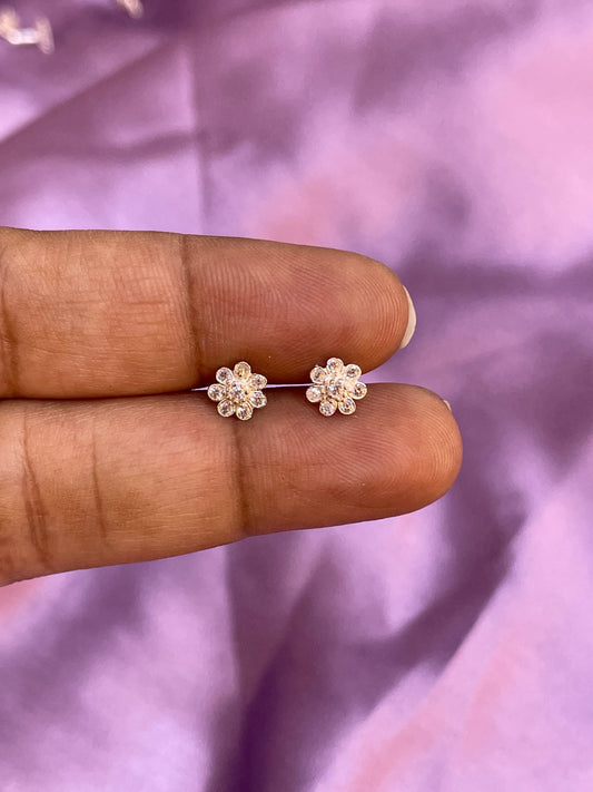925 Silver flower studs