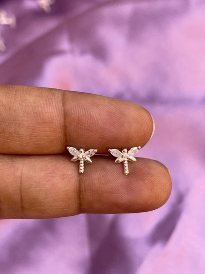 925 Silver Dragonfly studs