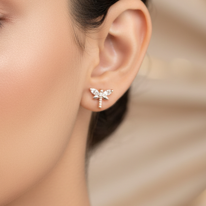 925 Silver Dragonfly studs