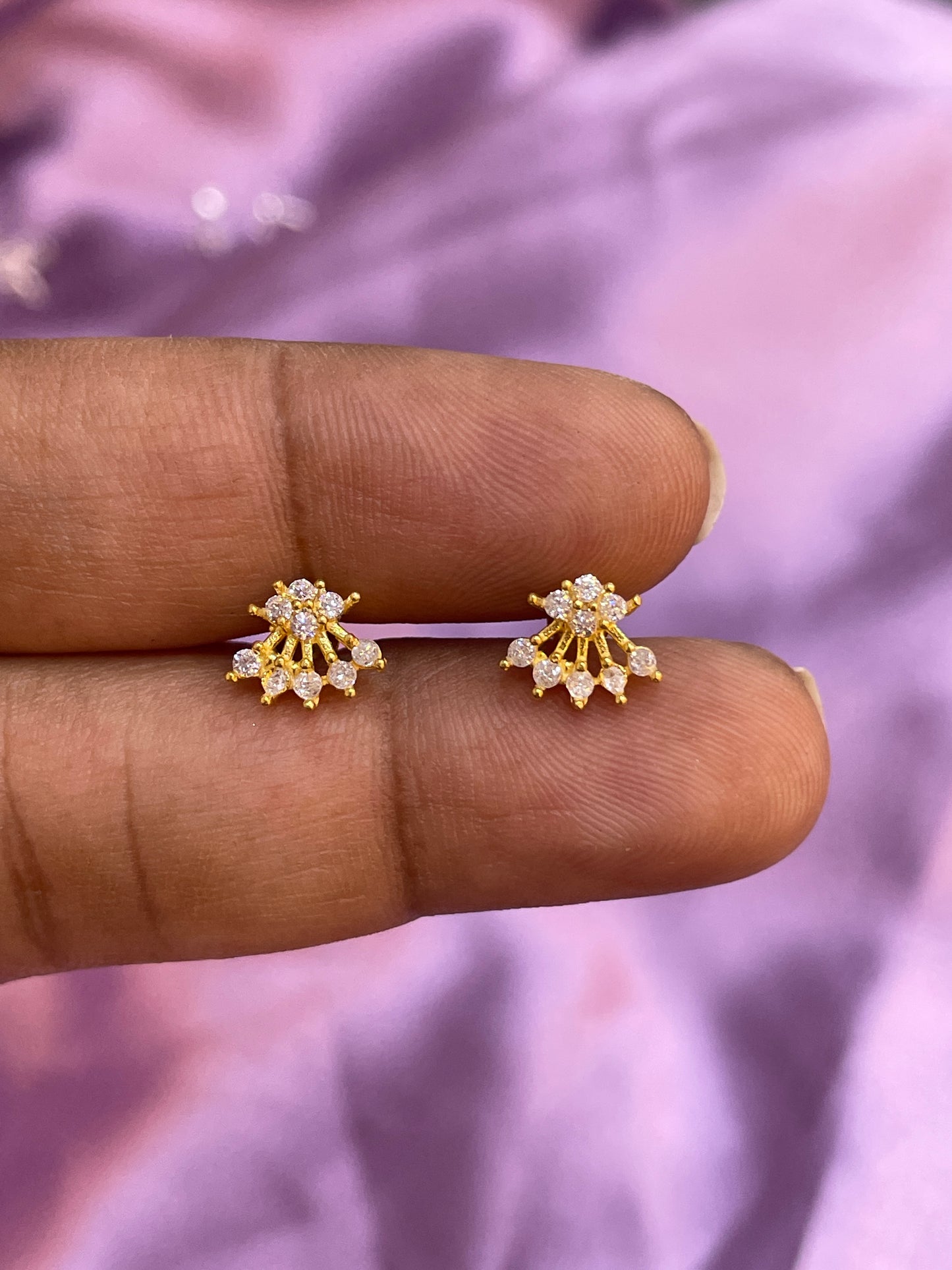 925 Silver gold plated studs