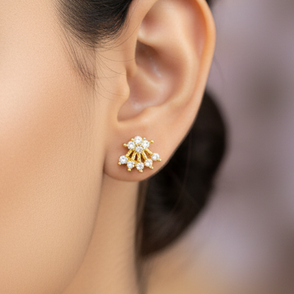 925 Silver gold plated studs