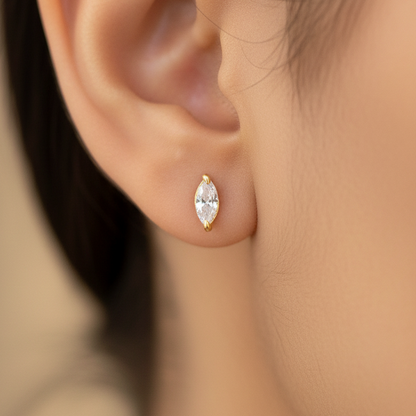 925 silver gold plated drop studs