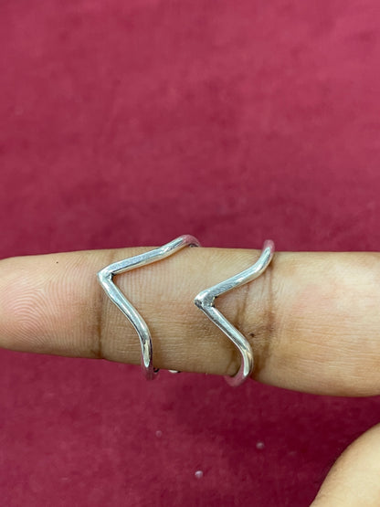 925 Silver Big Toe V ring
