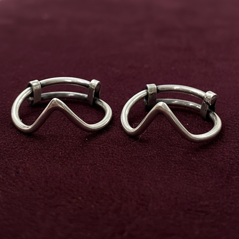 925 Silver Big Toe V ring