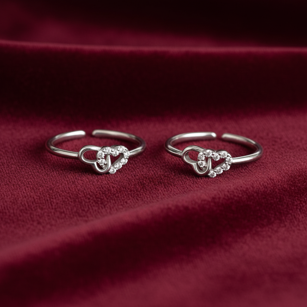 92.5 silver toe ring 