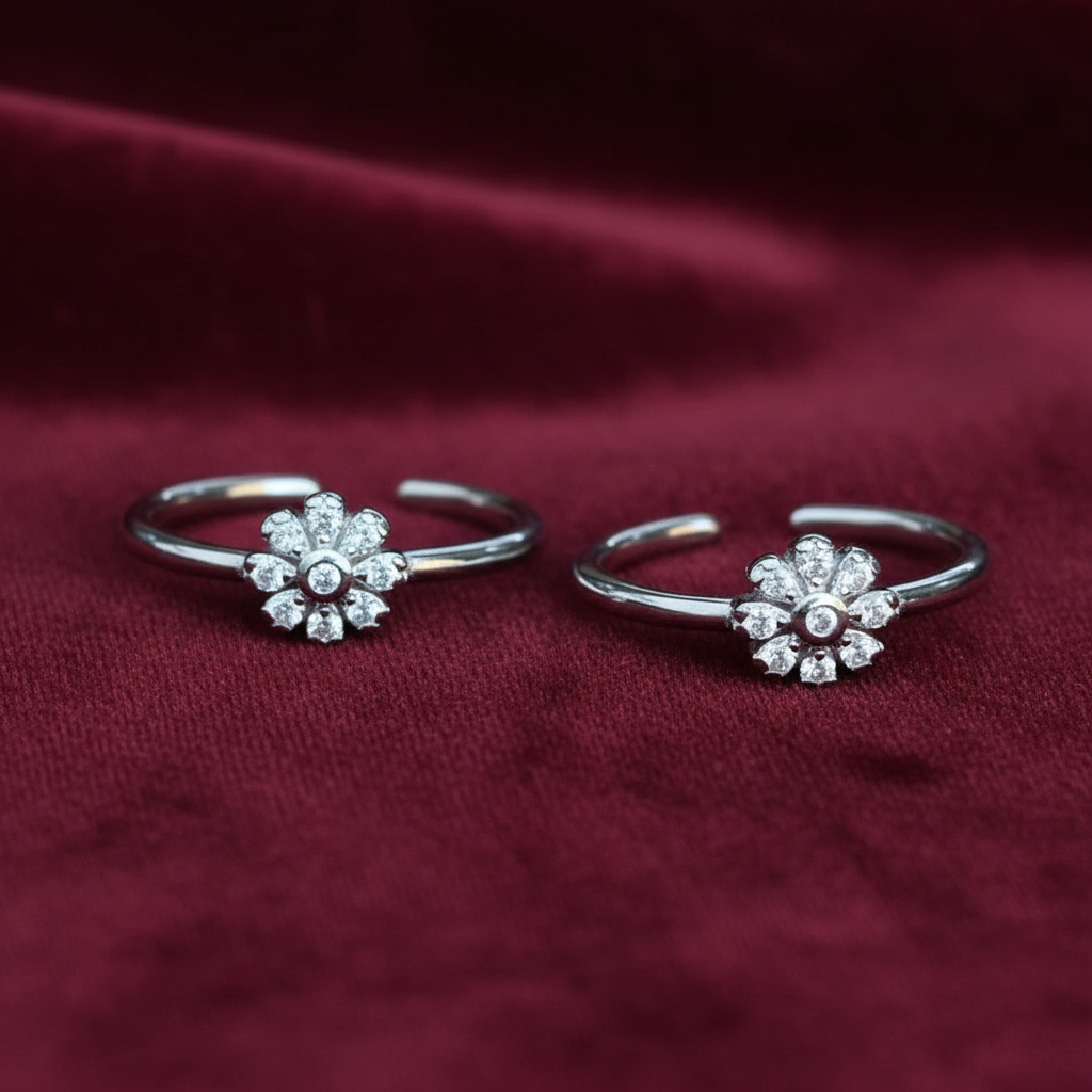 92.5 silver toe rings 