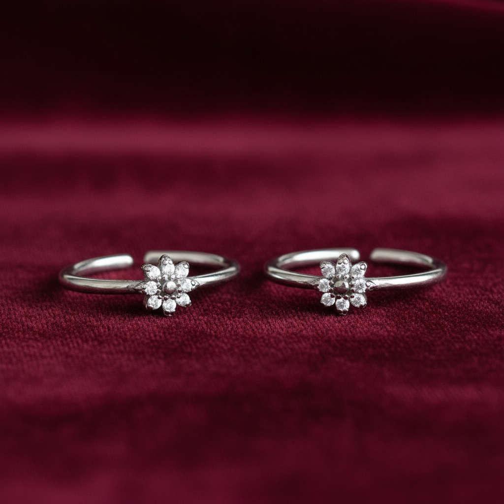 92.5 silver toe rings 