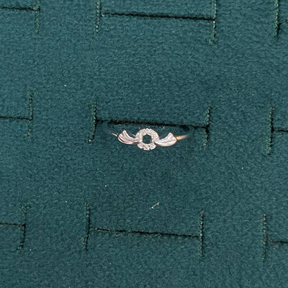 92.5 Sterling Silver Minimal Solitaire Finger Ring for Women