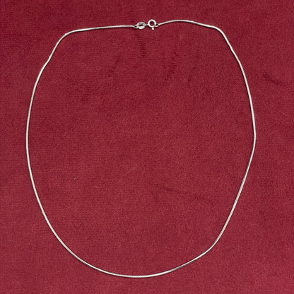 92.5 Sterling Silver Snake Chain - 18 inches