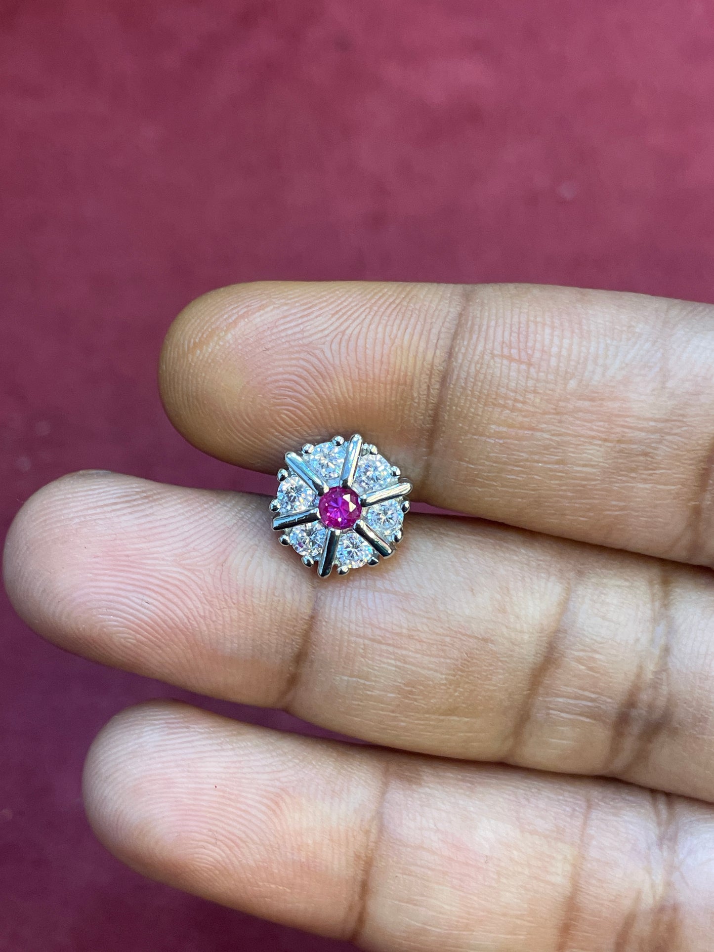 92.5 Silver Pink Star Studs | Stylish Cute Design | Jewellery