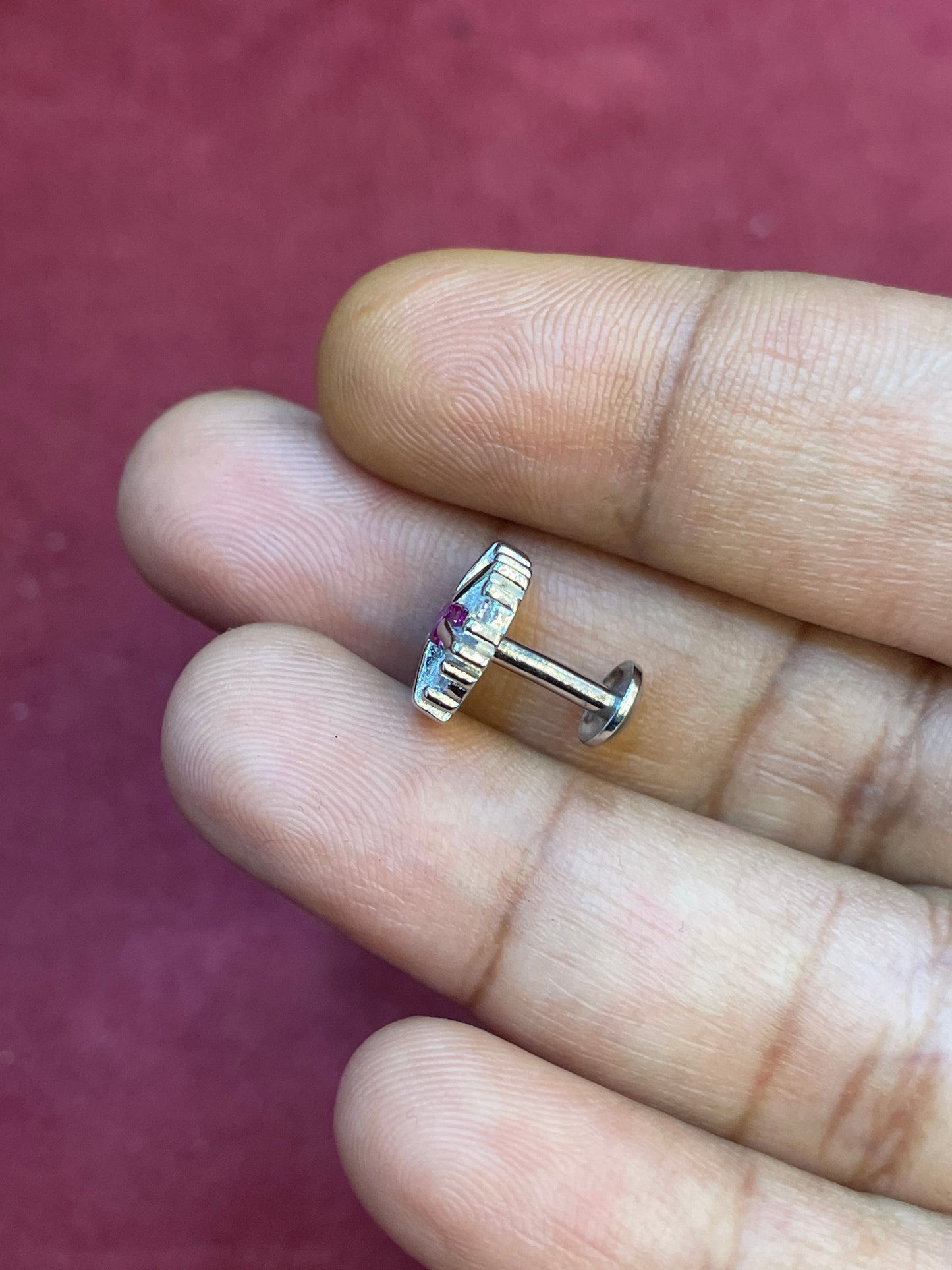 92.5 Silver Pink Star Studs | Stylish Cute Design | Jewellery