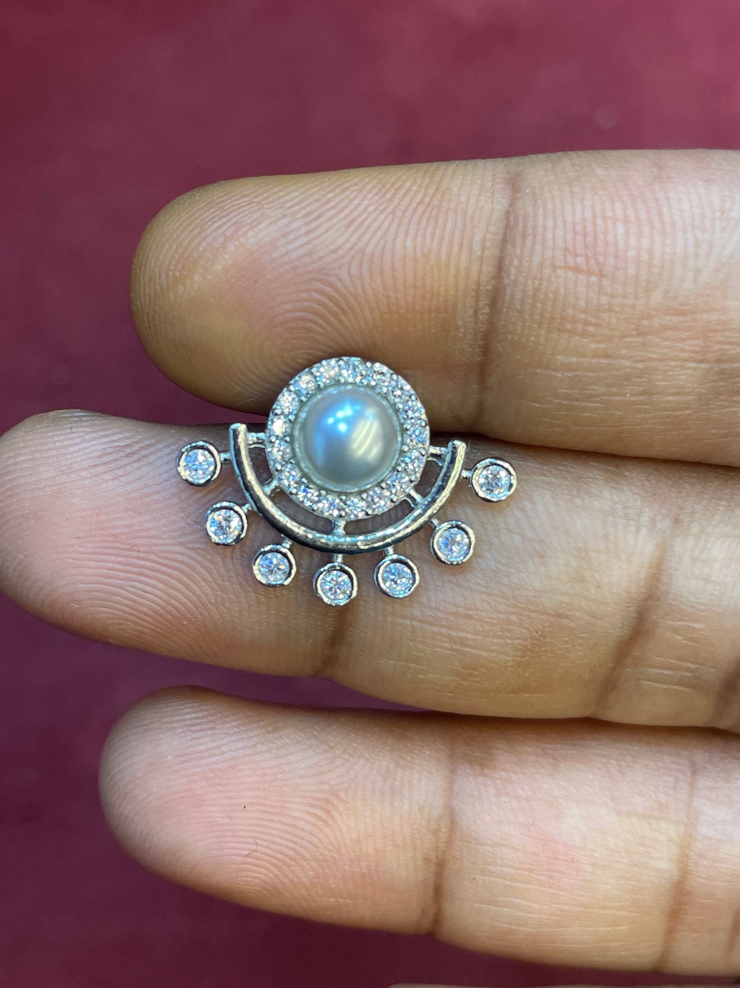 92.5 Silver Pearl Elegance Earrings | Classic Graceful Design | Jewellery