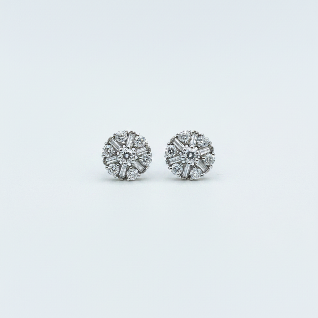 92.5 Silver White Star Studs | Minimal Elegant Design | Jewellery