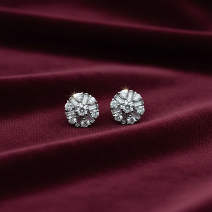 92.5 Silver White Star Studs | Minimal Elegant Design | Jewellery