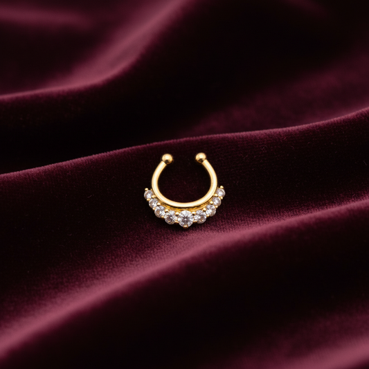 92.5 Silver Gold Plated Refined Septum