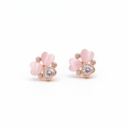92.5 Silver Rose Gold Plated Studs | Stylish Elegant Design | Premium Jewellery