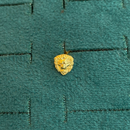 92.5 Silver Gold-Toned Lion Stud for Men - Single Piece