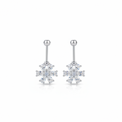 92.5 Silver Six Petal Bugadi - Pair