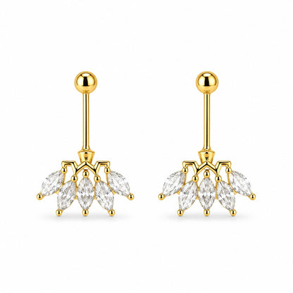 92.5 Silver Five Leaf Bugadi Pair| Without Center Stone | Elegant Design | Jewellery - Pair