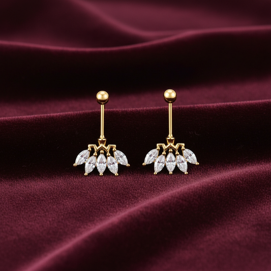92.5 Silver Five Leaf Bugadi Pair| Without Center Stone | Elegant Design | Jewellery - Pair