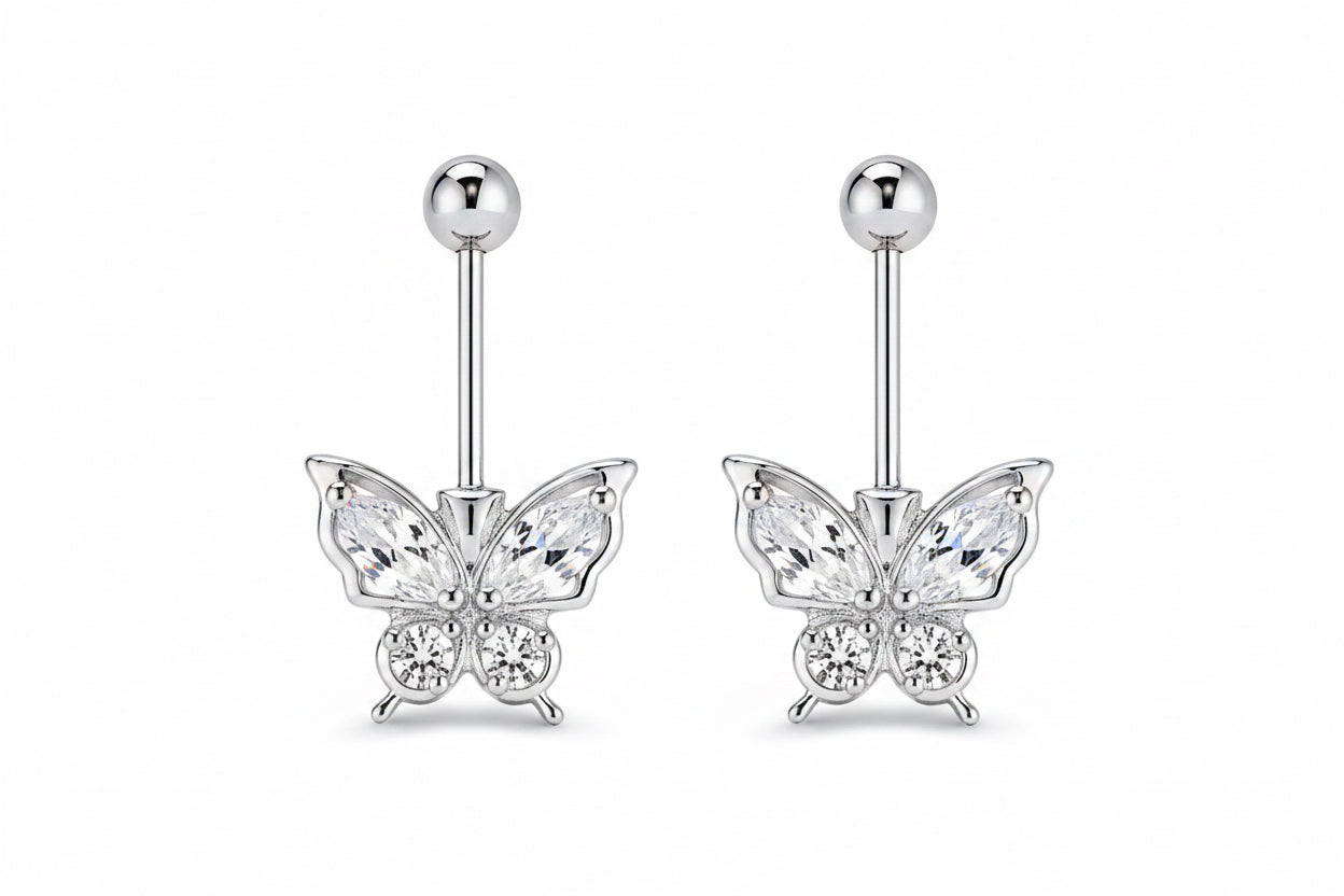 92.5 Silver Butterfly Bugadi Pair| Stylish Cute Design | Elegant Jewellery