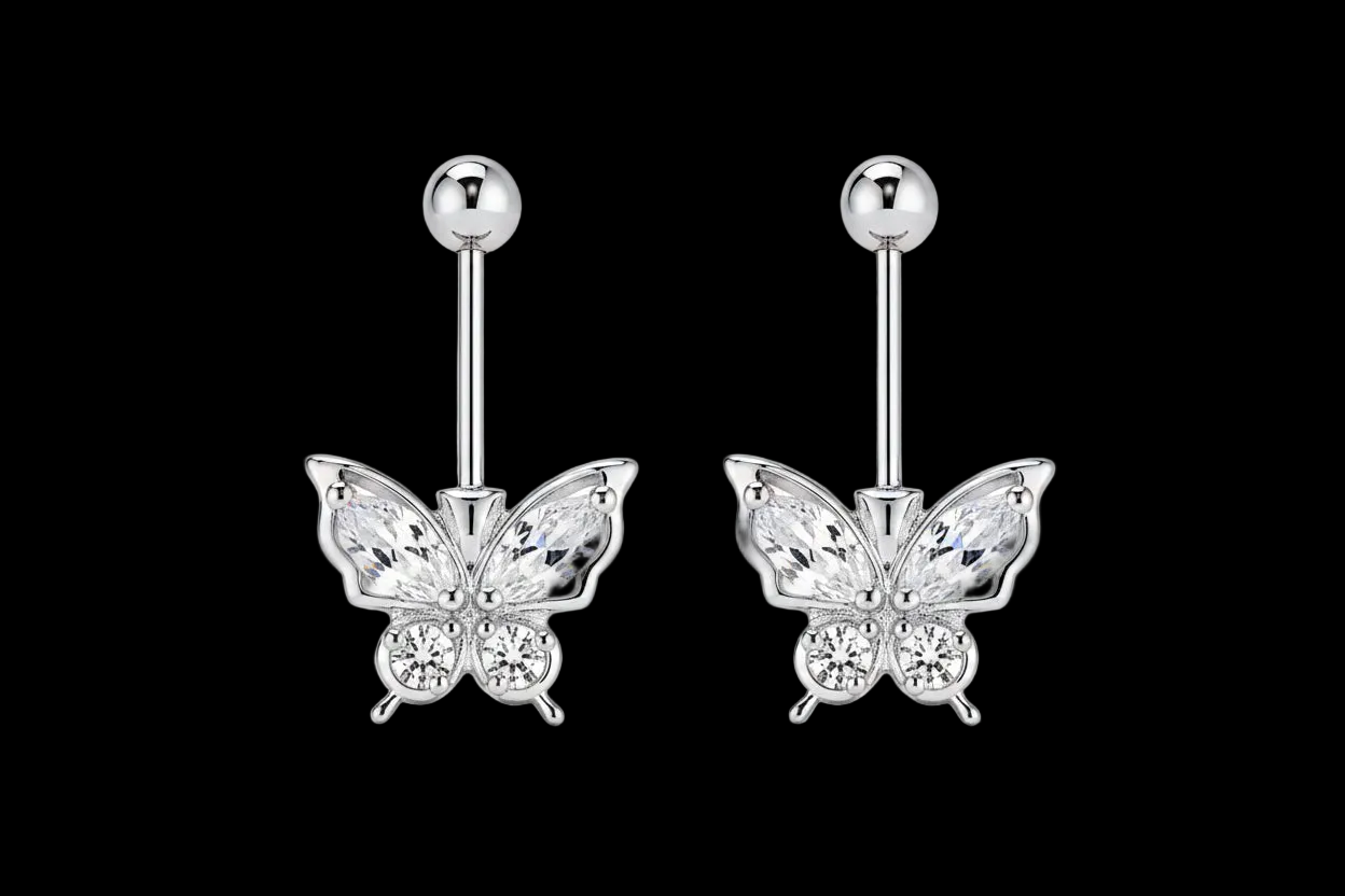 92.5 Silver Butterfly Bugadi Pair| Stylish Cute Design | Elegant Jewellery