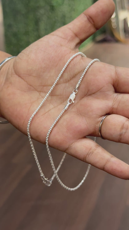 92.5 Silver Italian Chain Anklet 10.5 Inches | Stylish Sleek Design | Elegant Fashion Jewellery