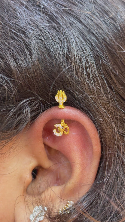 92.5 Silver Om Trishul Bugadi