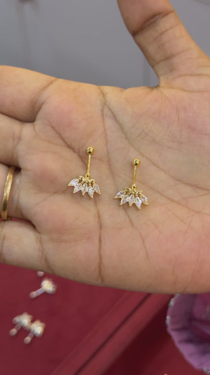 92.5 Silver Five Leaf Bugadi Pair| Without Center Stone | Elegant Design | Jewellery - Pair