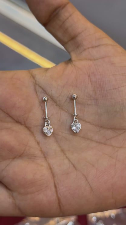 92.5 Silver Heart Bugadi Pair