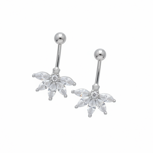 92.5 Silver Five Leaf Bugadi with Center Stone | Stylish Premium Design | Elegant Jewellery