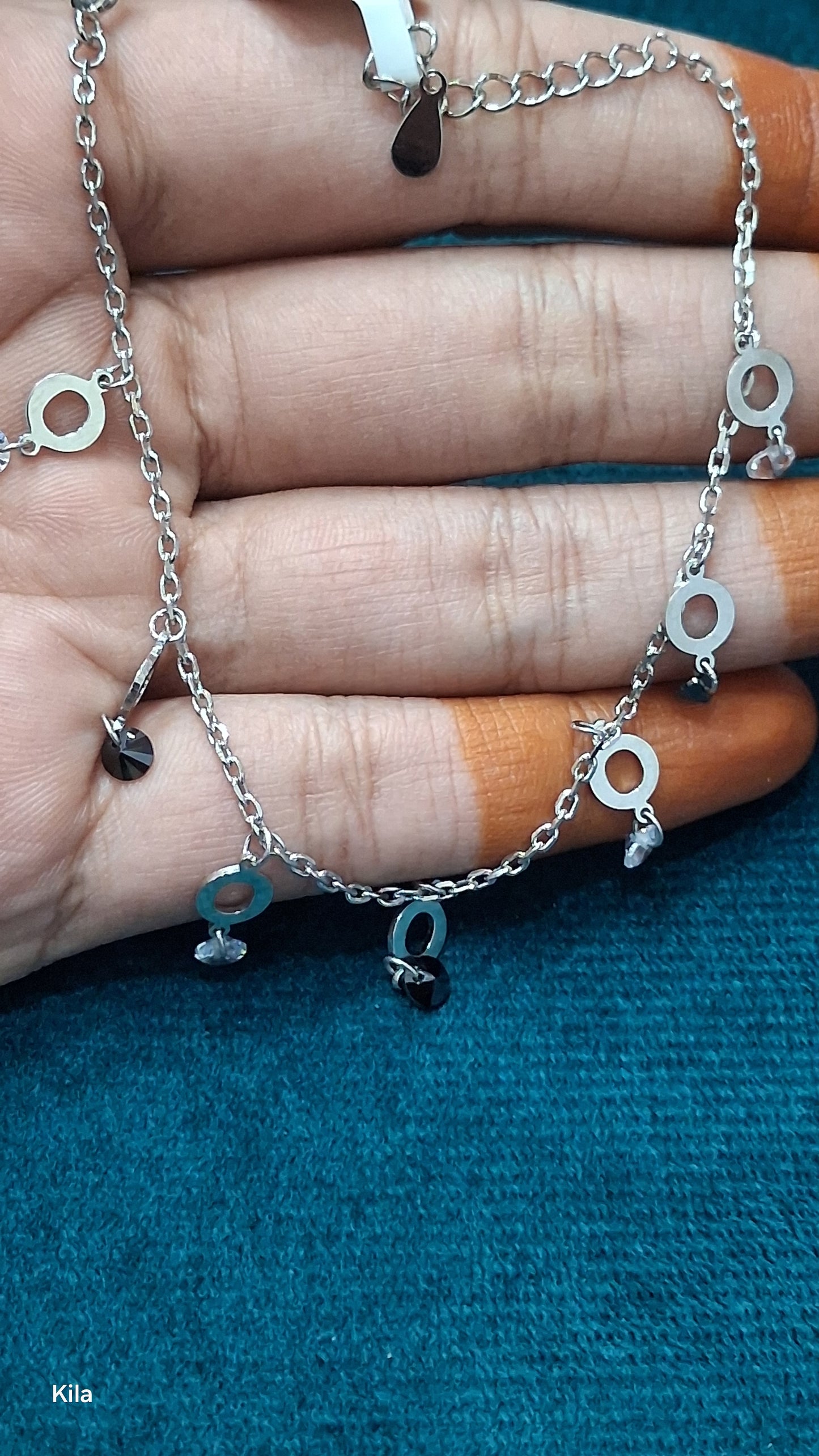 92.5 Silver Charm Bracelet | Stylish Modern Design | Elegant Jewellery