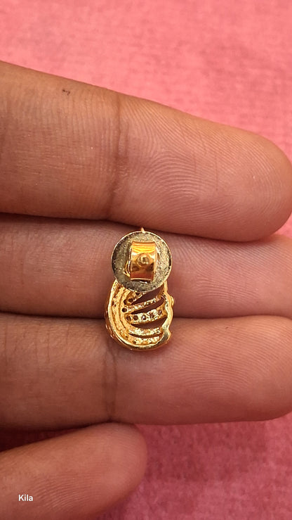 92.5 Silver Gold Plated Earrings | Stylish Modern Design | Elegant Jewellery