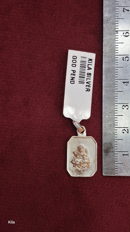 92.5 Silver Lakshmi Devi Pendant | Traditional Divine Design | Elegant Jewellery