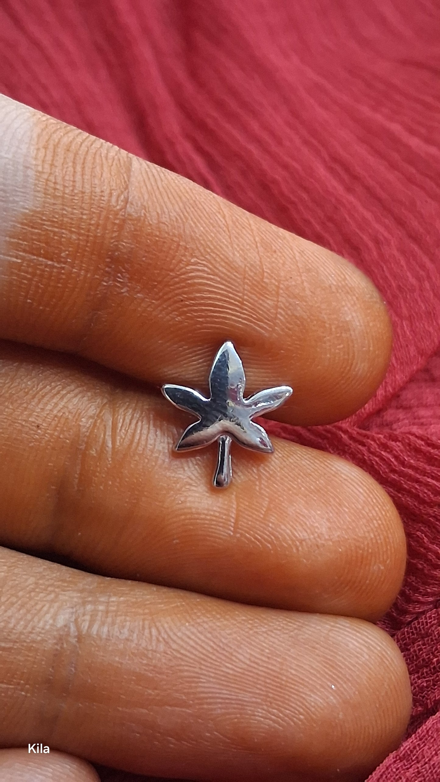 92.5 Silver Leaf Men’s Stud (Single) | Stylish Nature Design | Elegant Jewellery