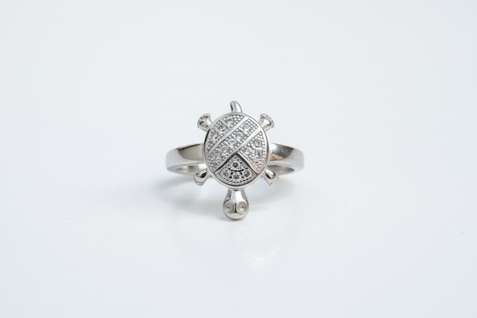 92.5 Silver Premium Tortoise Ring | Stylish Protective Symbol | Elegant Jewellery