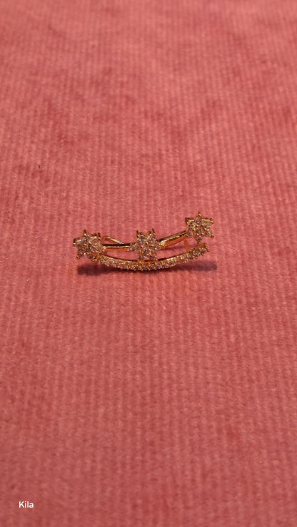 92.5 Silver Gold Plated Earcuff | Sleek Minimal Design | Stylish Jewellery