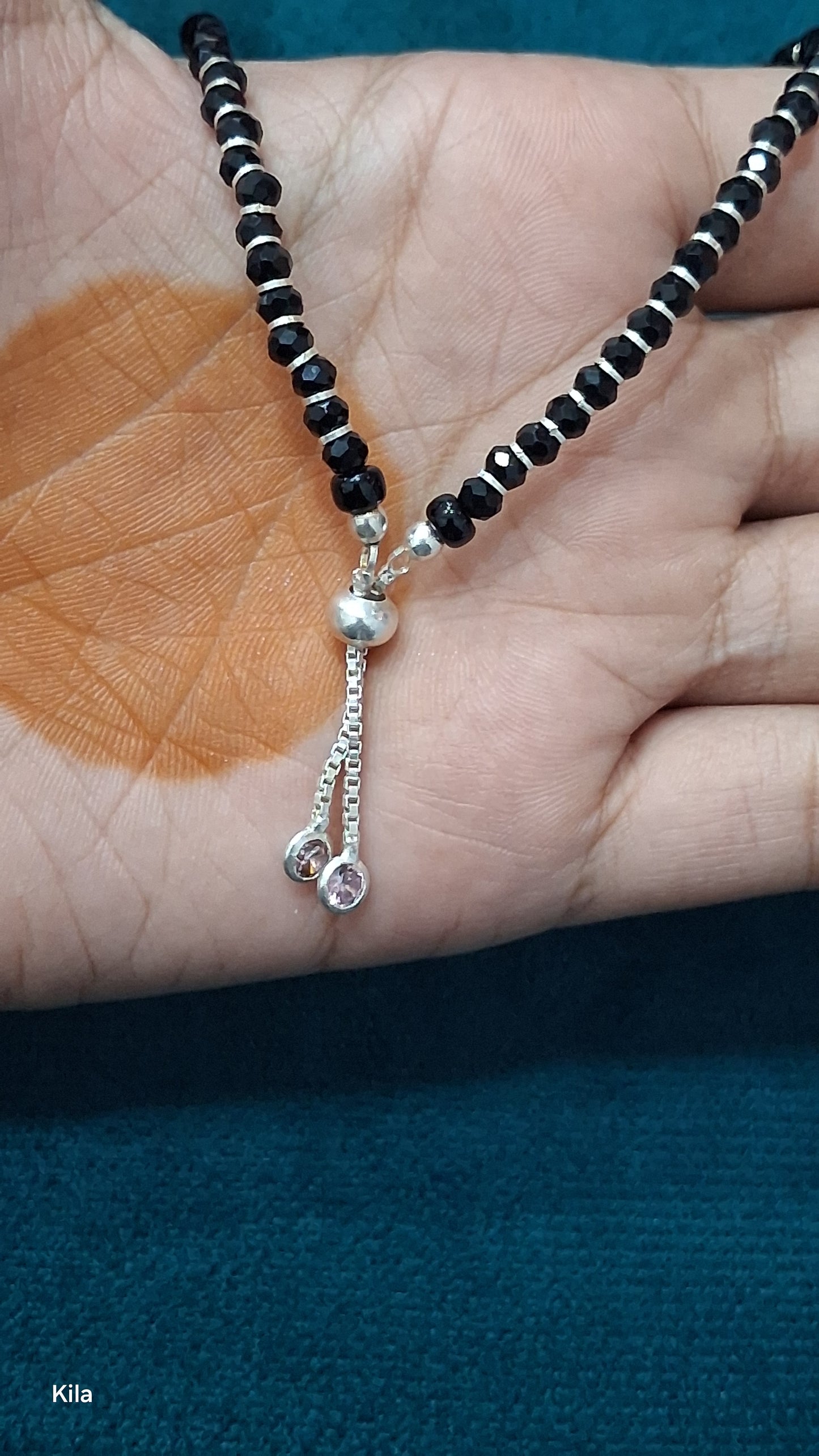 Black Bead Adjustable Anklet (Single Piece) | Stylish Traditional Design | Elegant Jewellery